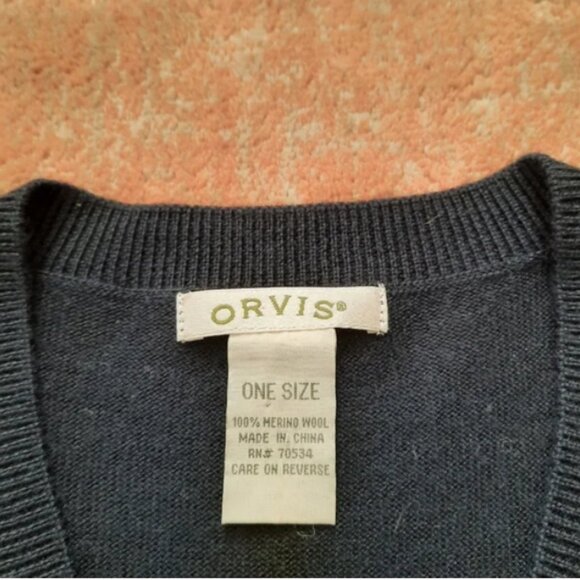 Orvis marino wool navy poncho EUC - Picture 5 of 7